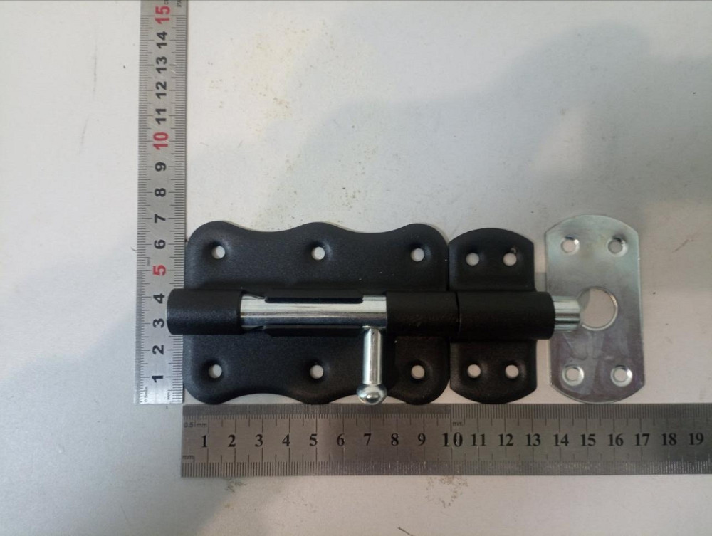 Засув круглий 100мм/13,  покритий чорною порошковою фарбою польського виробника Киев - изображение 1