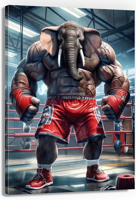 Картина Холсті в спортзал  Слон KLM_3 80x120 см Київ - фото 1