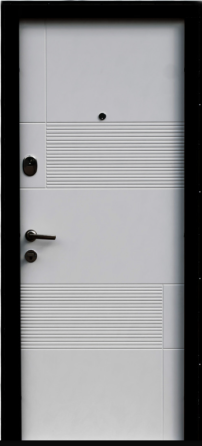 Двері вхідні Наші Двері РУБІЖ Ескада 1 Венге горизонт темний / Оксид білий 860х2040 мм Київ