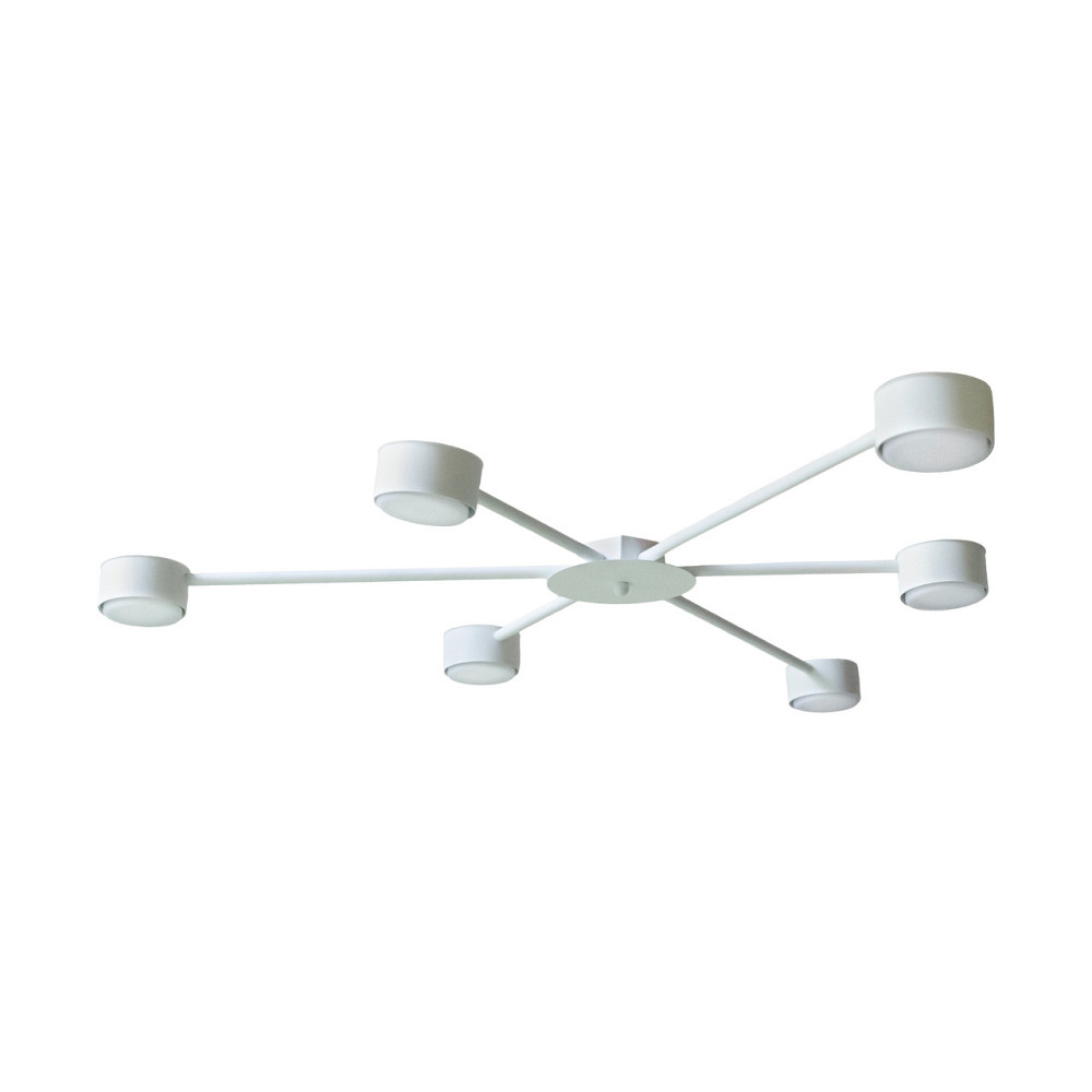 Люстра потолочная MSK Electric Copter на шесть круглых плафонов под лампы GX53 белая NL 8040-6 WH Одесса - изображение 1