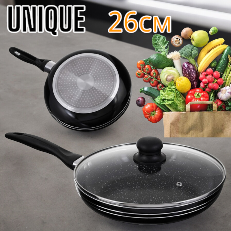 Сковорода UNIQUE UN-5165 26см с крышкой Одесса - изображение 1