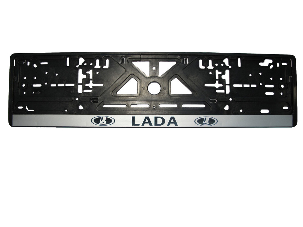 Рамка номерного знаку Lada пластик чорна 1шт Киев - изображение 1