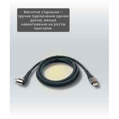Дата кабель USB-C to USB-C 1.5m 5A 100W Quick Charge magnetic black BeCover (714555) Винница