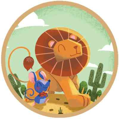 Інтерактивна іграшка Ambo Funtamin Аудіоказка з проєктором Лев та мишеня (AF6339LM) Вінниця