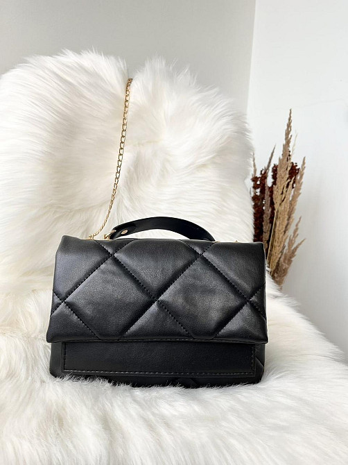 Сумка жіноча вечірня ошатна чорна дамська сумочка на ланцюжку сумки жіночі Київ - фото 2