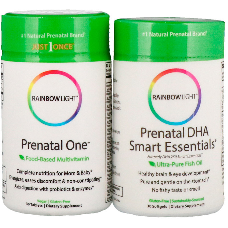 Вітаміни + Риб'ячий жир для вагітних Rainbow Light Prenatal One plus Prenatal DHA Smart Essentials 30 капс Київ - фото 3