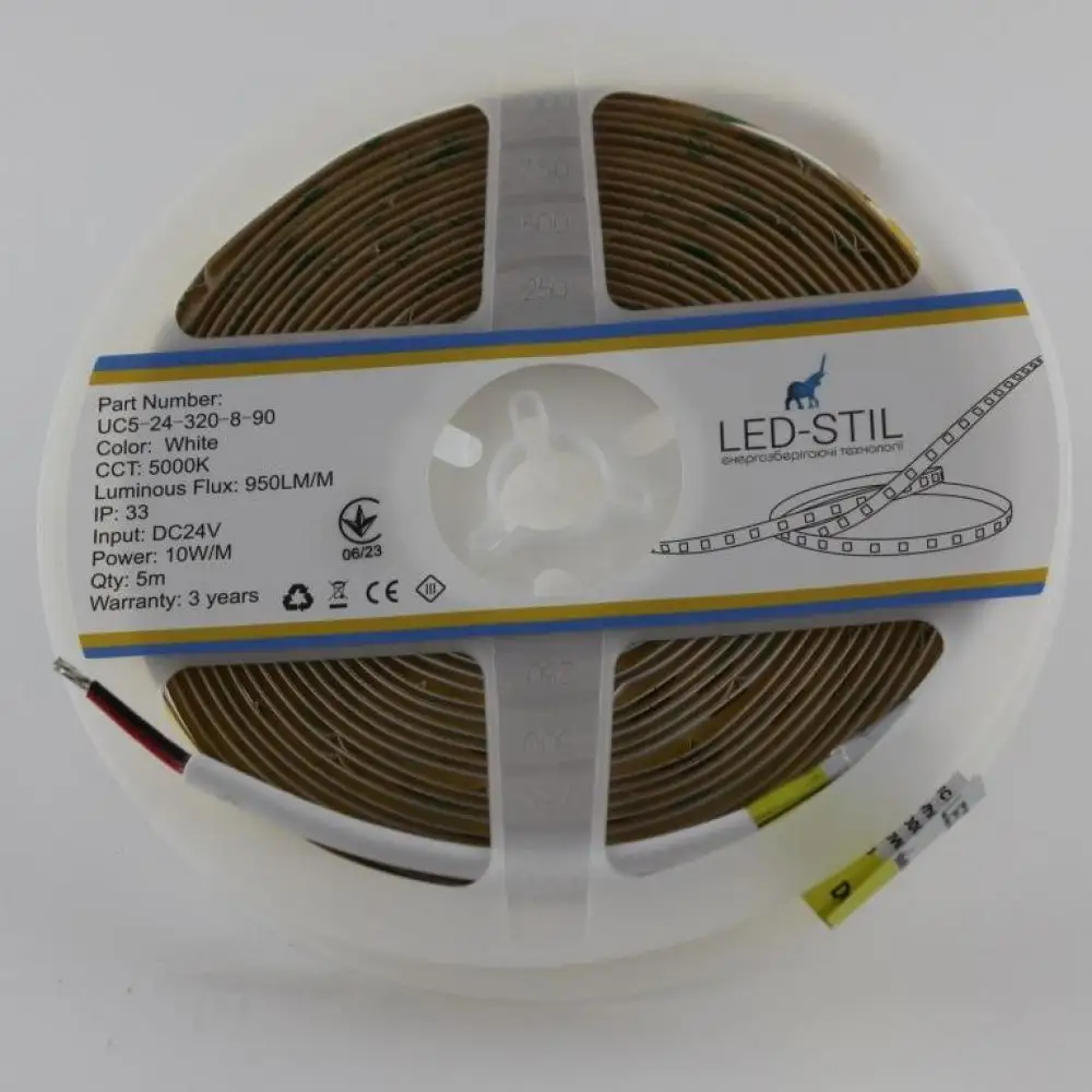 LED-STIL Світлодіодна стрічка LED-STIL 5000K 10 Вт/м COB 320 діодів IP33 24 Вольта 1000 Lm нейт Коломыя - изображение 8