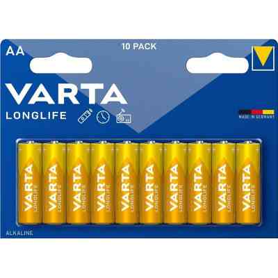Батарейка Varta AA Varta Longlife щелочная * 10 (04106101461) Винница