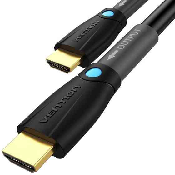 Кабель HDMI M - M, 10.0 м, V2.0, Engineering 4K 60Гц 18Gbps HD 7.1  PVC Black Vention Винница