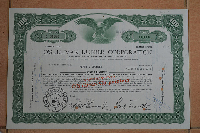 Акция. США. 1972 год №39898 (Г-1.27) Полтава - изображение 1