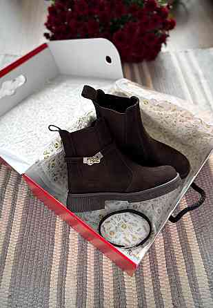 M.KRAFT Черевики жіночі M.KRAFT 2034/1 шоколадні (зима, замша натуральна) (6110) Коломия