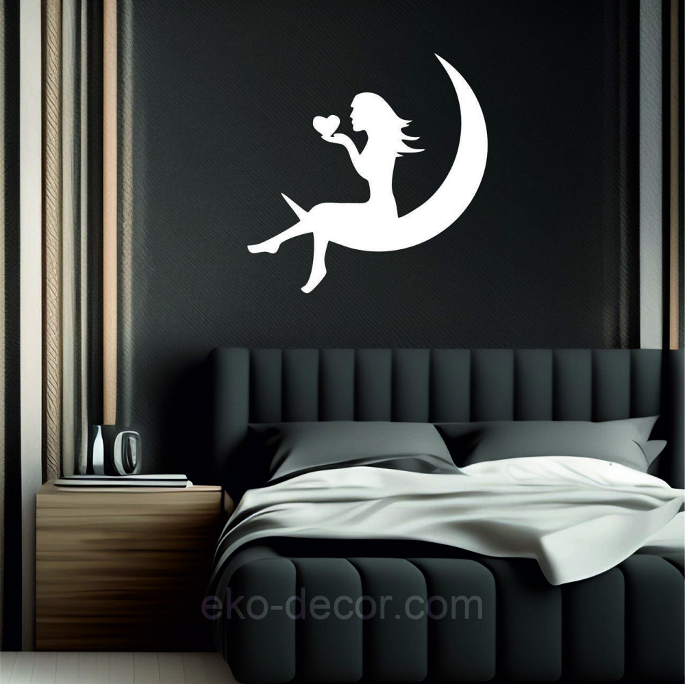 Декоративне настінне 3D Панно «Дівчина на місяць», Декор на стіну з об'ємом Київ - фото 6