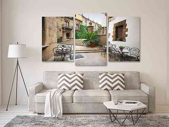 Модульна картина у вітальню/ спальню Атмосфера місто  Art-542_3 100x150 см Київ