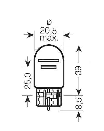 Указанием лампа накаливания HeadLight WY21/5W 12V W3X16q AMBER (поворот/габарит/дхо/стоп) Харьков