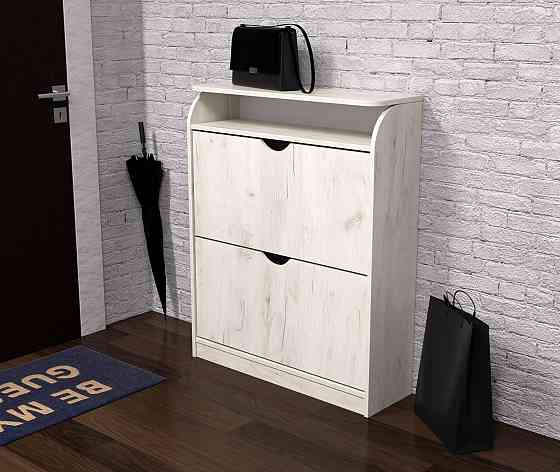 Тумба для обуви №1, Дуб Крафт Білий, 800/250/1000 Львов