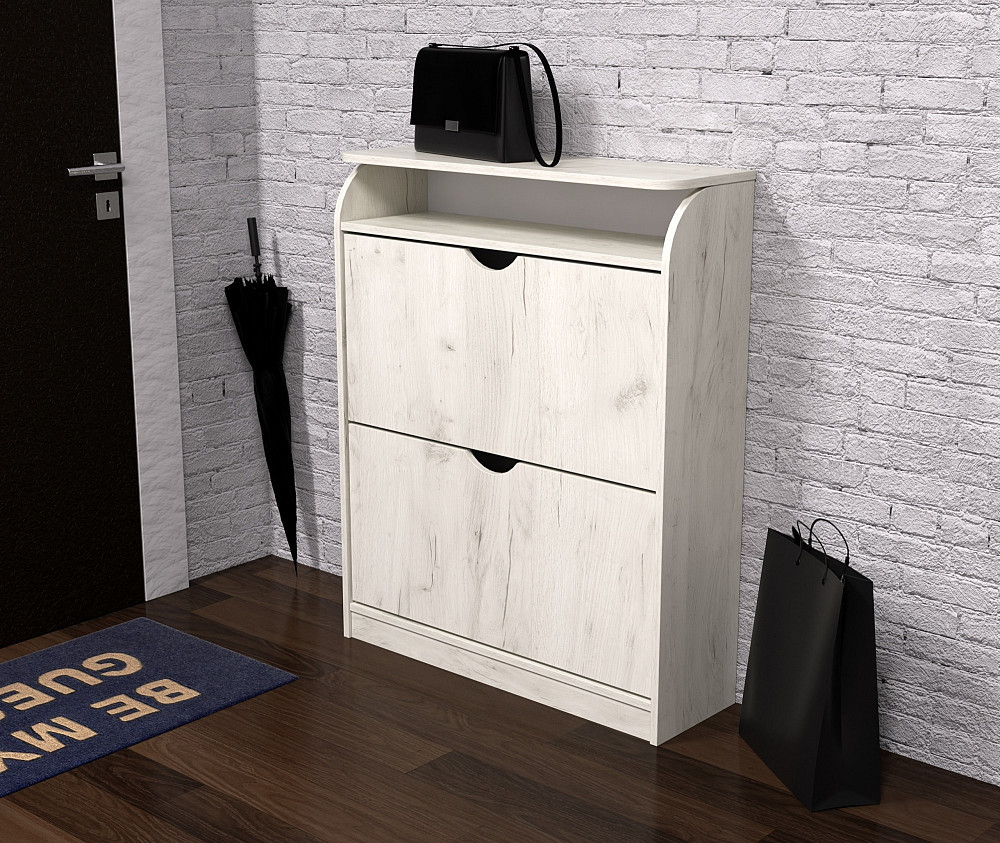Тумба для обуви №1, Дуб Крафт Білий, 800/250/1000 Львов - изображение 2