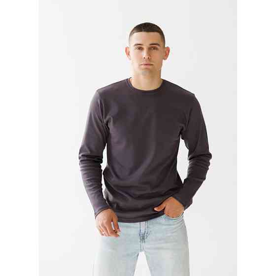 Чоловічий лонгслів зі 100% бавовни, інтерлок | Наталюкс 94-1342 S Київ