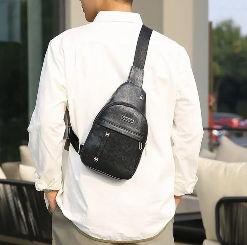 Сумка тактическая через плечо черный - размер сумки 30*17*5 см 2 кармана Мужская сумка, женская сумка, Унисекс Киев - изображение 1