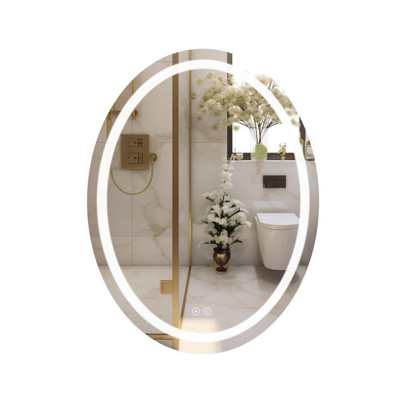 Зеркало настенное овальное сенсорное Qtap Mideya (MI7) 600х800 с LED-подсветкой Touch, с антизапотеванием Харьков - изображение 1