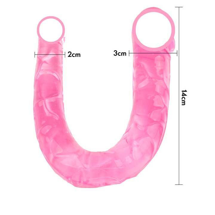 Двосторонній фалоімітатор "Sex Talent Double Dong" - Рожевий Вінниця - фото 1