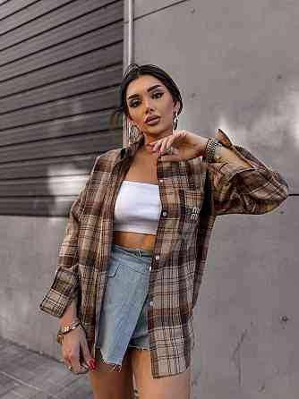 Женская рубашка в клетку (с накатом) Одесса