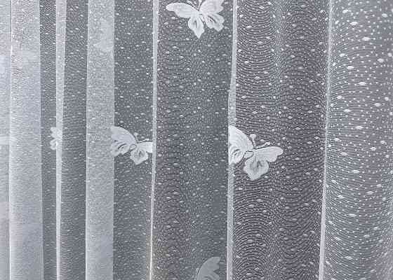 Тюль VR-Textil 1560т Метелики Жакард Білий 300х270 см (42-0468) Київ