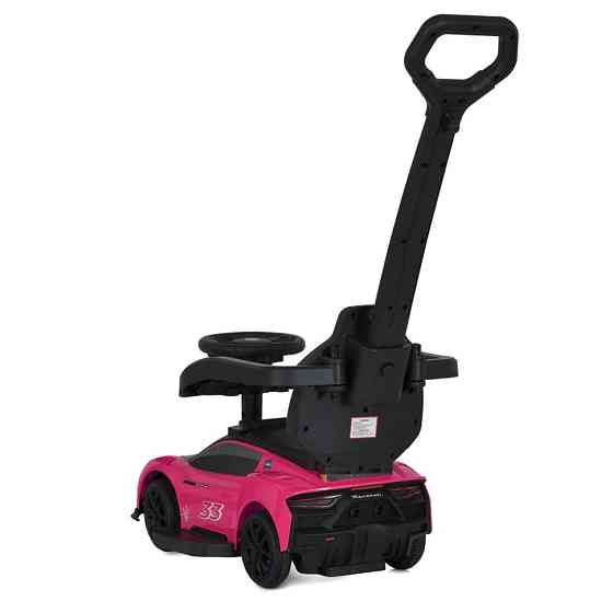 Дитяча каталка-толокар 2 в 1 M 5106-8 рожевий, з батьківською ручкою Вінниця