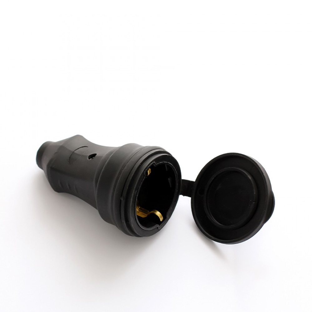 Штепсельний роз'єм ERKA 5001 з заглушкою 1 х 16 А (каучук) Київ - фото 1