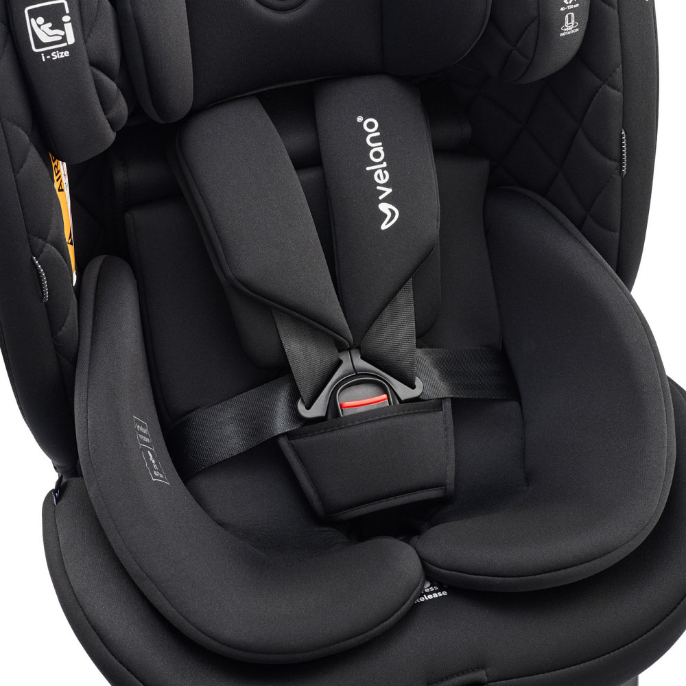 Автокресло Velano Vento 360° i-Size (40–150 см) ISOFIX + опорная нога (Черный) Киев - изображение 7