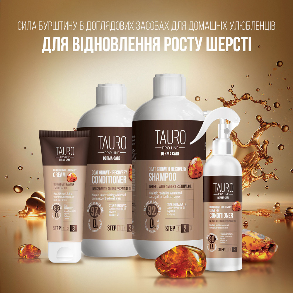 Tauro Pro Line Derma Care Coat Growth Recovery Conditioner Кондиціонер для стимуляції росту шерсті у собак і котів, 400 мл Киев - изображение 2