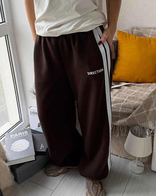 Женские стильные сезонные брюки из трехнитки на флисе. Одесса - изображение 2