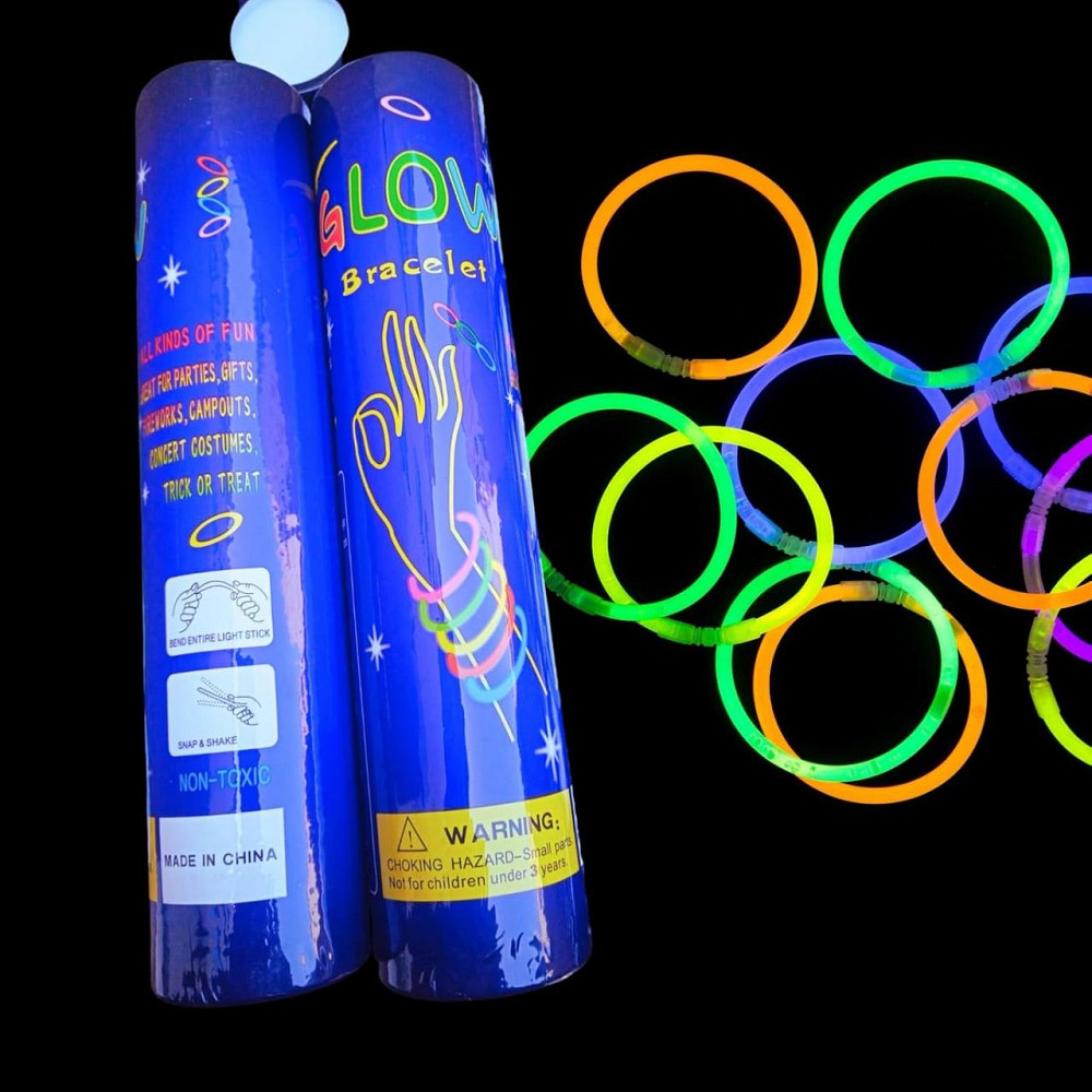 Неоновые светящиеся браслеты, 100 штук, разноцветные Киев - изображение 12