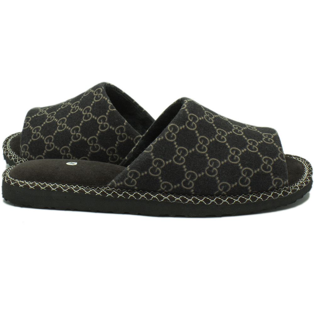 Відкриті капці Чоловічі, коричневі, GG, домашні капці Одеса - фото 14