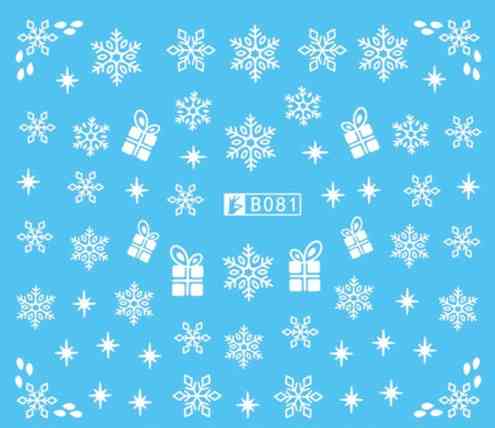 Новорічні наклейки на нігті Київ