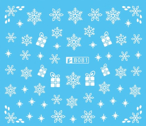 Новорічні наклейки на нігті Київ - фото 1