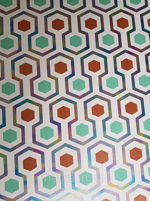 Шпалери флізелінові Decoprint Good Vibes 0.53х10 молодіжні дитячі геометрія смуги фігури коричневі зелені Київ - фото 1