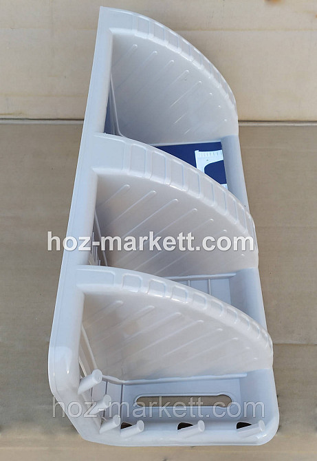 Полиця у ванну кутова пластикова біла 28 х 17.5 х 45 см Харків - фото 4