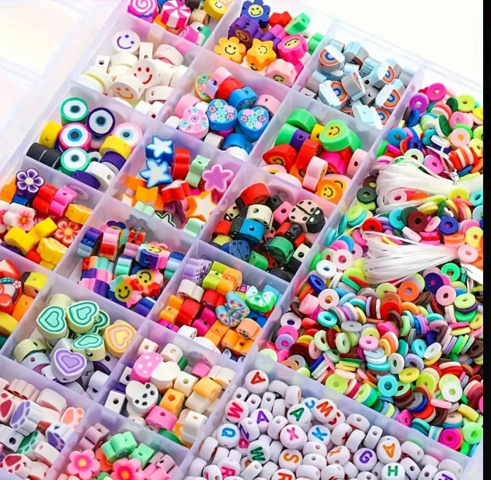 Набір для створення браслетів і прикрас, 2000 намистин Київ - фото 3