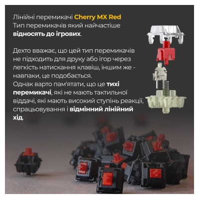 Клавіатура Ducky One 3 SF Cherry MX Red RGB UA USB Black (DKON2167ST-RUAPXCLAWSC1) Вінниця - фото 11