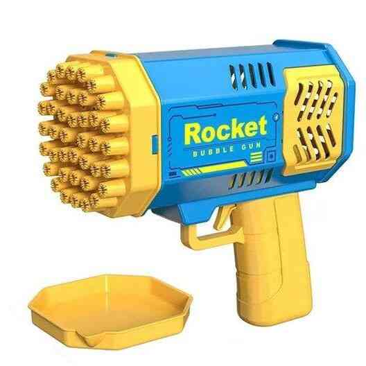Дитячий пістолет мильні бульки Rocket Bubble Gun 15,8 см автоматичний. Колір: жовтий AE-38 Львів