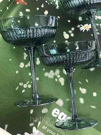 Келих для вина і шампанського 200 мл «Гринвиль» смарагдове скло Київ