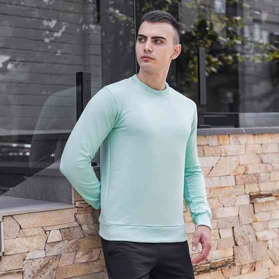 Світшот чоловічий однотонний ментоловий Pobedov 001 Київ