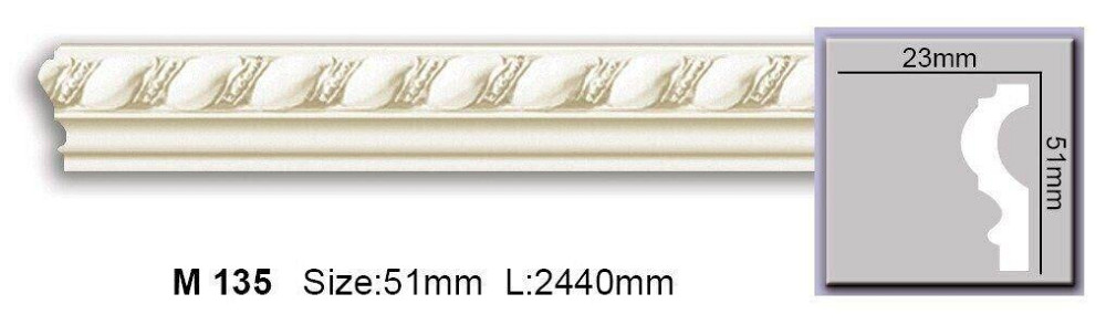 Молдинг с орнаментом полиуретановый Harmony M 135 Днепр - изображение 1