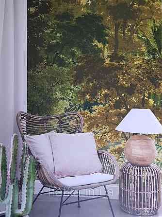 Шпалери вінілові Grandeco One roll one motif 1.59x2.8 панно-лесонню дерева зелені коричневі Київ