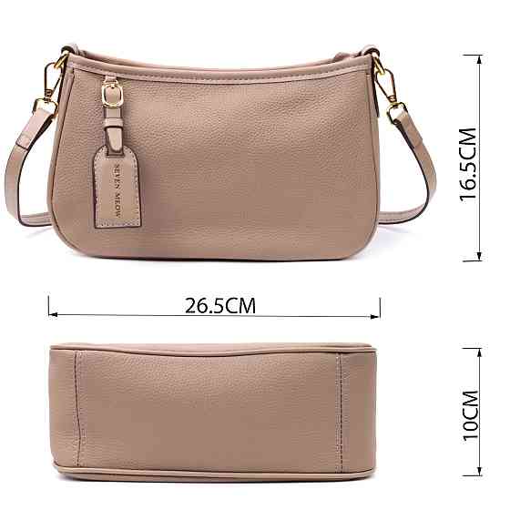 Жіноча сумка з двома ручками з натуральної шкіри Vintage 22632 Бежева Київ