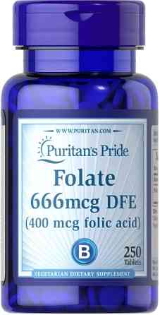 Фолієва кислота (вітамін В9) Puritan's Pride Folic Acid 400 мкг 250 таб Київ