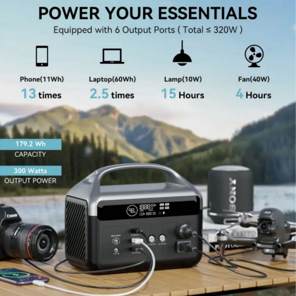 Зарядна Станція Power Station DARANENER NEO Z300, 300W, 179.2Wh. Київ - фото 3