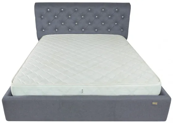 Ліжко Двоспальне London Comfort 160 х 190 см Fibril 16 C1 З підйомним механізмом та нішою для білизни Темно-сірий Київ