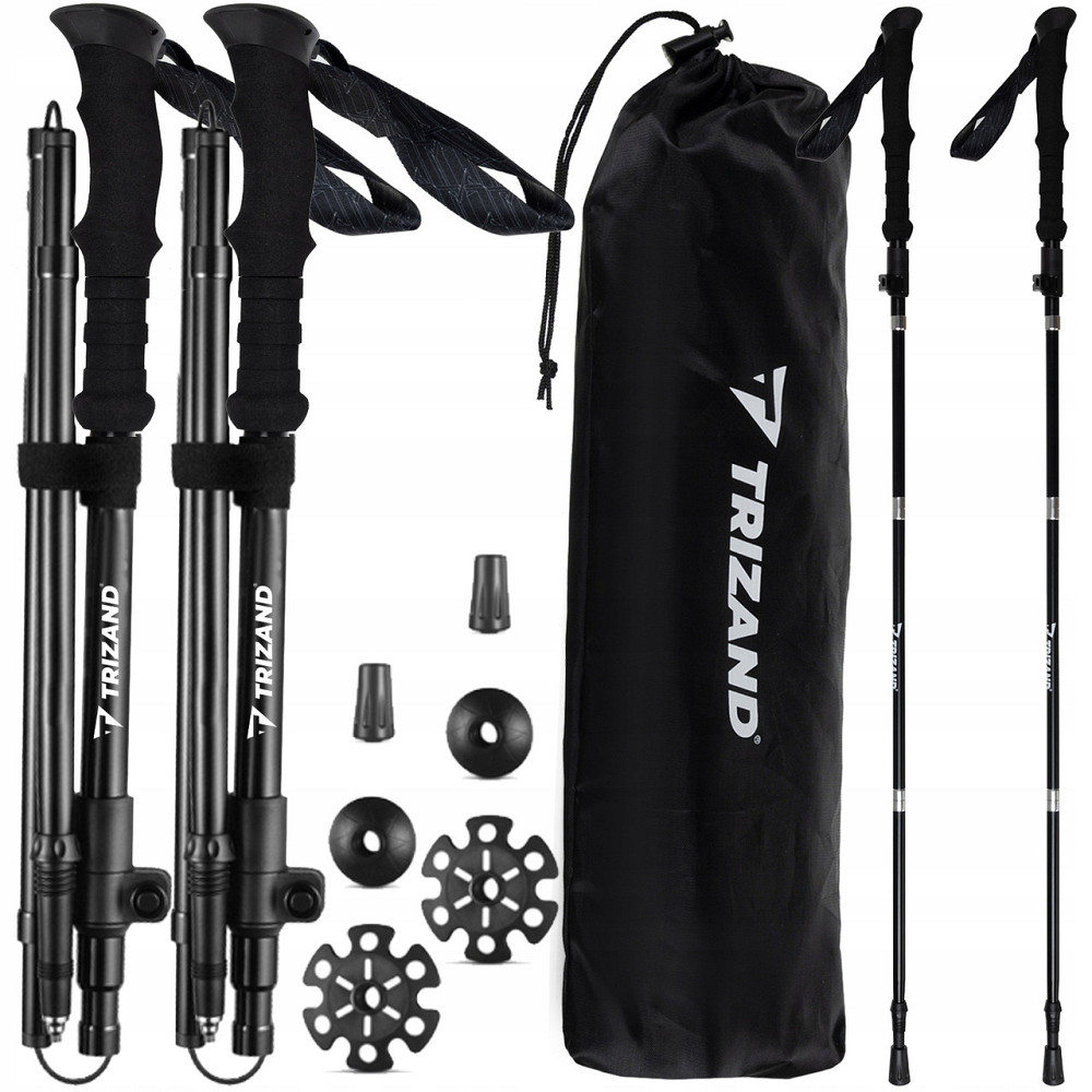 Трекінгові палиці 2 шт телескопічні з аксесуарами Trizand (24396) Нововолинськ - фото 1