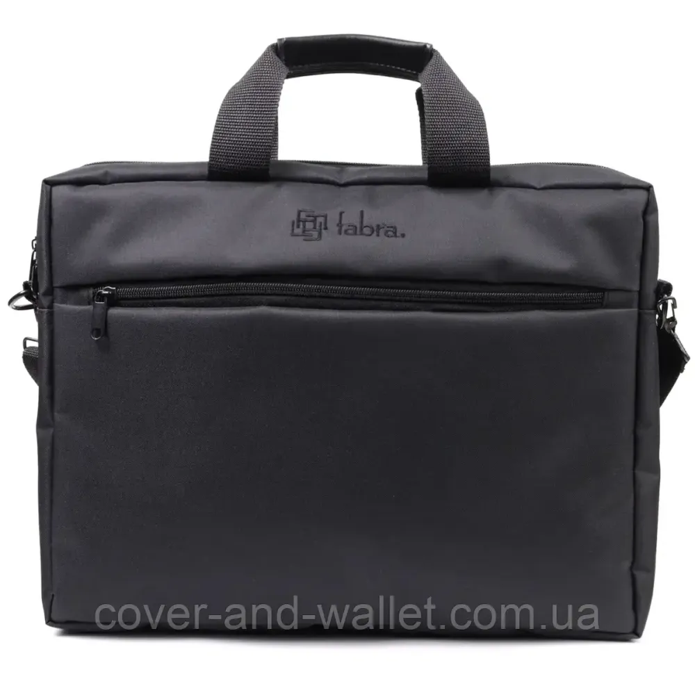 Практичная деловая сумка для ноутбука из качественного полиэстера черного цвета FBR Киев - изображение 3